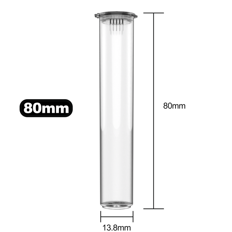 80mm clear vape cartridge cr child proof resistant pre roll pop top tubes small mini vials containers bottles wholesale bulk cheap holder dragon chewer hl highlock packaging size diagram template