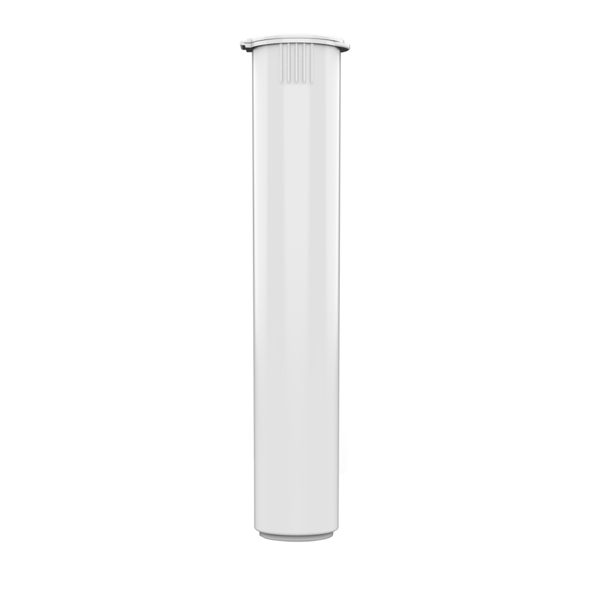 80mm White Pop Top Pre Roll Child Resistant Tubes - OPEN LID (1,150 qty.) - Dragon Chewer