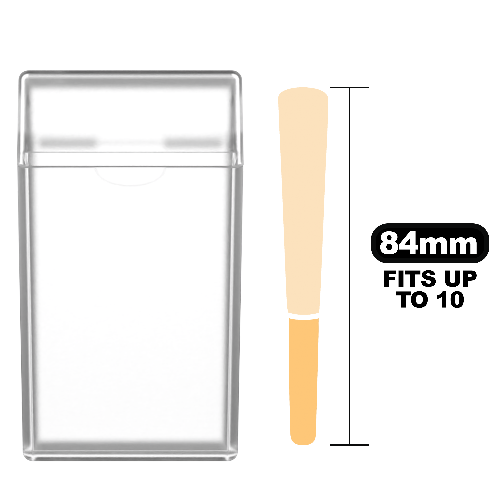 84 MM Clear Pre Roll Packaging Box - Pinch N Flip (130 qty.) - Dragon Chewer