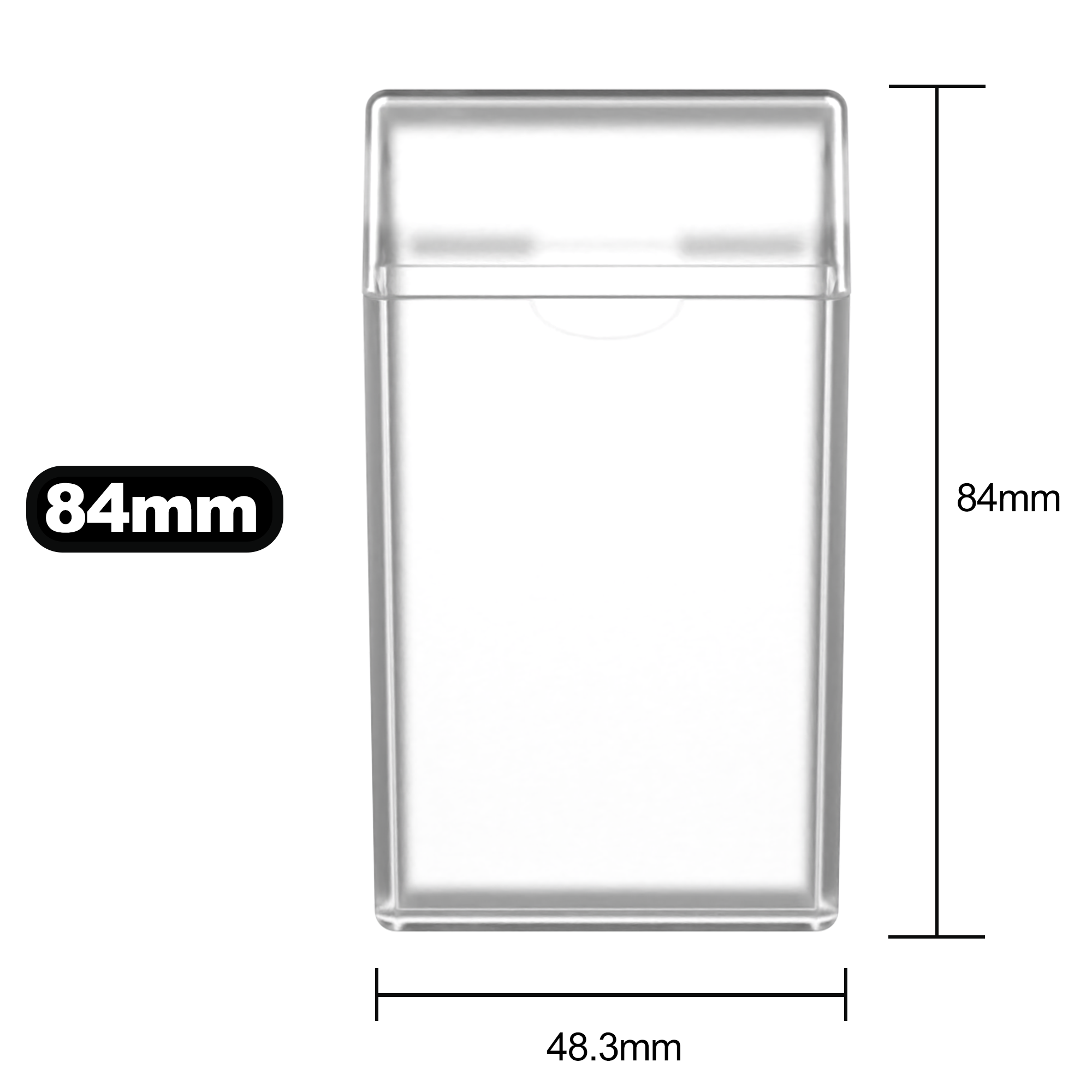 84 MM Clear Pre Roll Packaging Box - Pinch N Flip (130 qty.) - Dragon Chewer