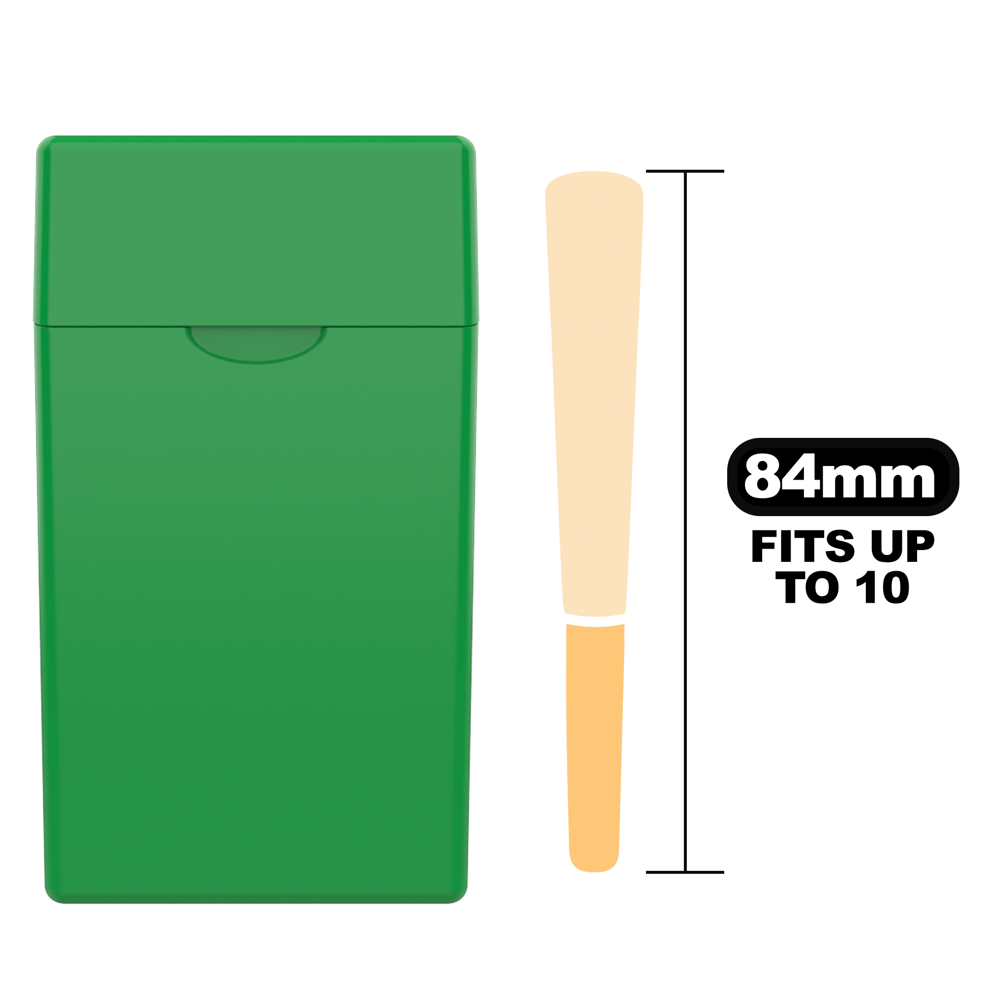 84 MM Green Pre Roll Packaging Box - Pinch N Flip (130 qty.) - Dragon Chewer
