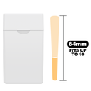 84 MM White Pre Roll Packaging Box - Pinch N Flip (130 qty.) - Dragon Chewer
