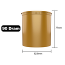 90 Dram Dragon Chewer Gold Big Pop Top diagram size template. 