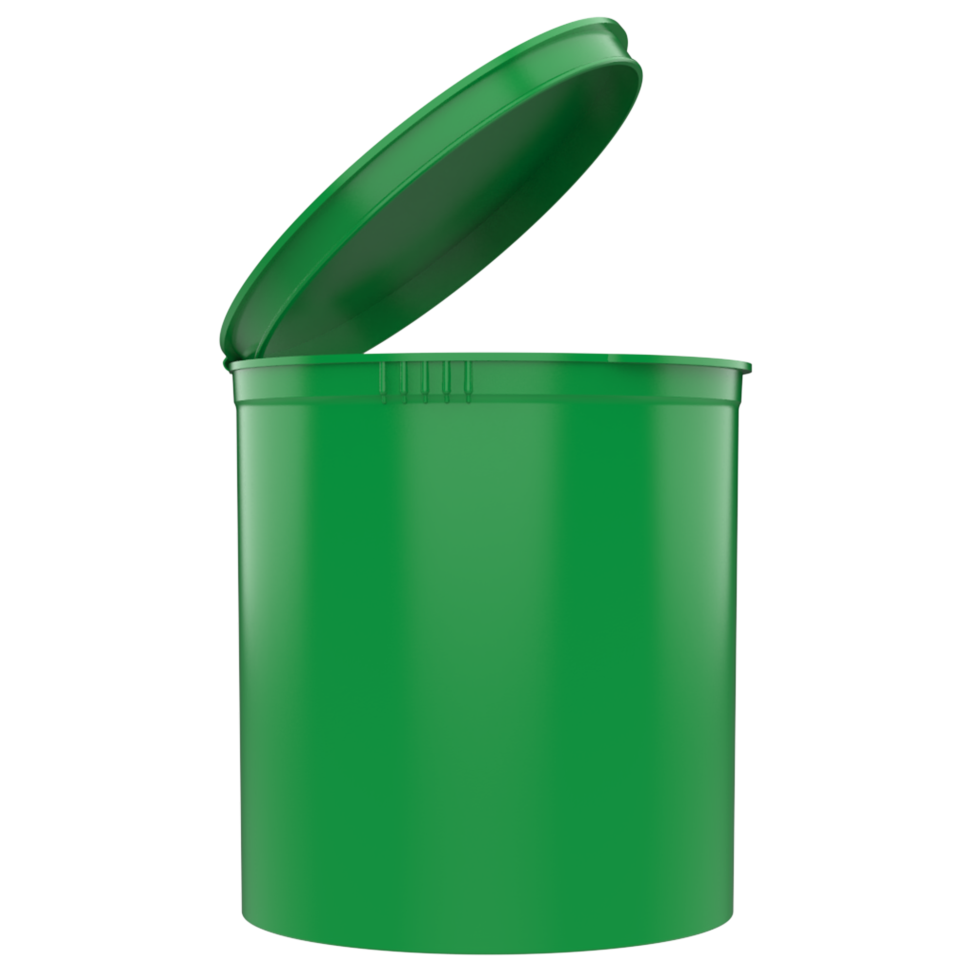 90 Dram Opaque Green Child Resistant Pop Top Bottles (60 qty.)