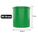 90 Dram Dragon Chewer Green Big Pop Top diagram size template supplies 