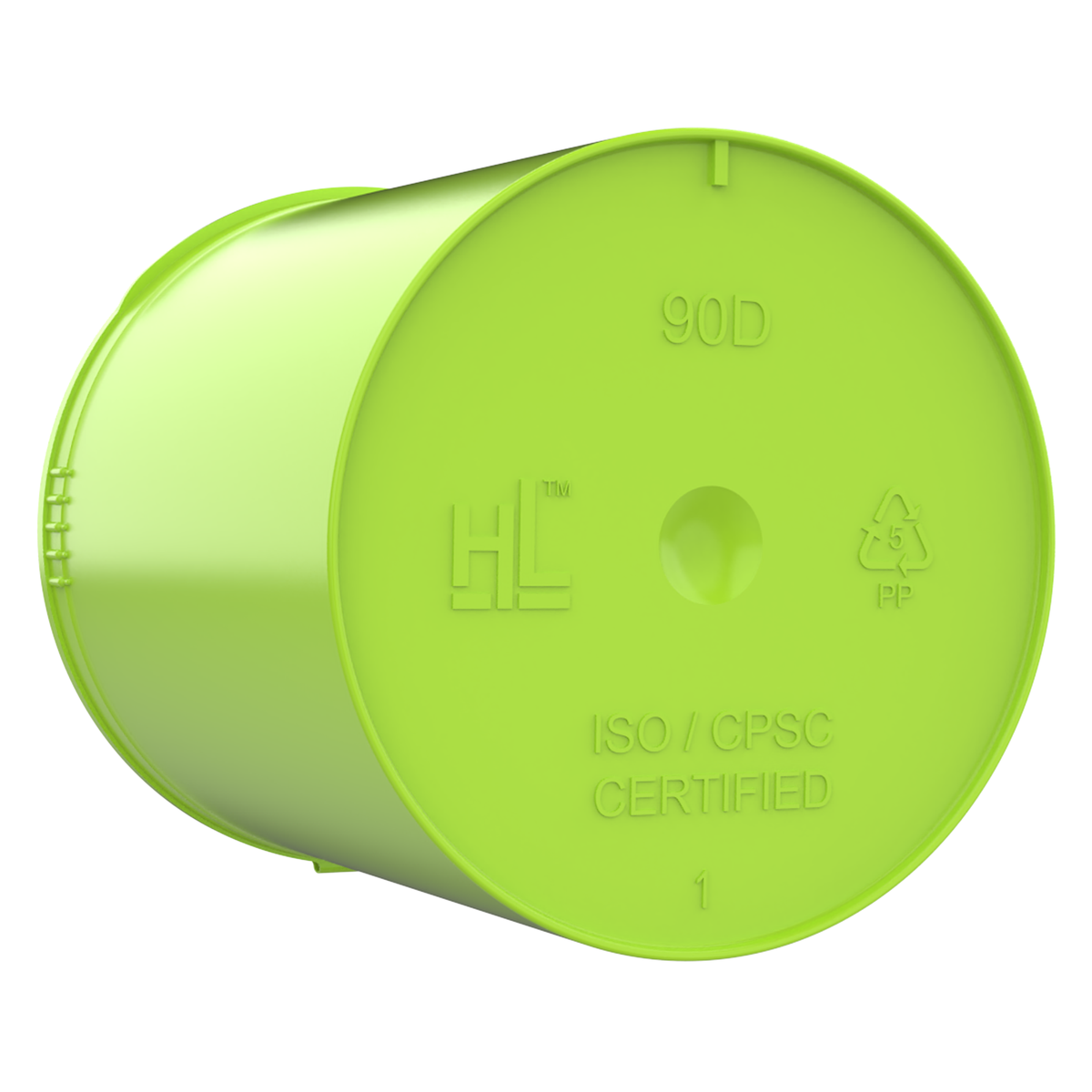 90 Dram Lime Green Highlighter Child Resistant Pop Top