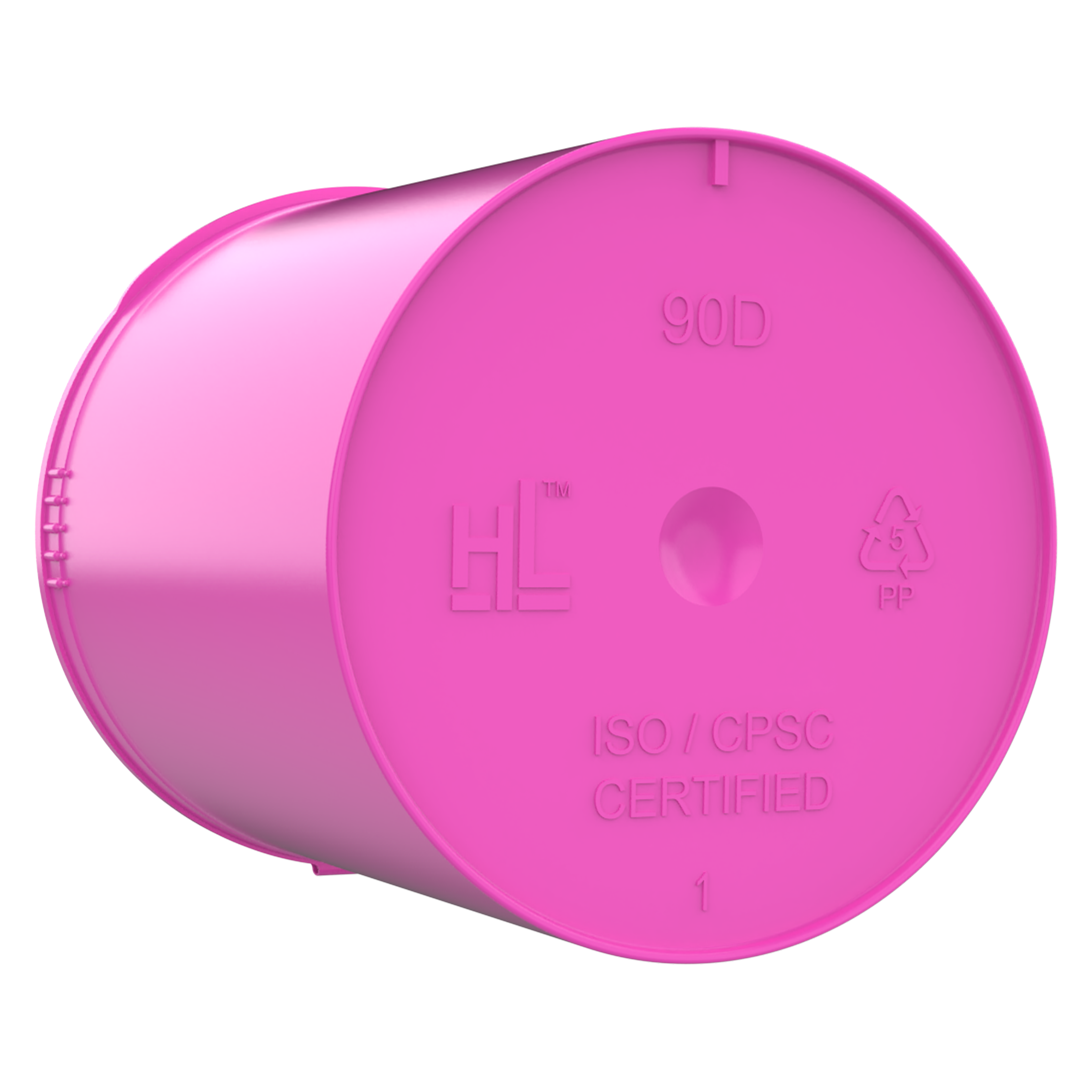 90 Dram Pink Child Resistant Pop Top Containers (60 qty.)
