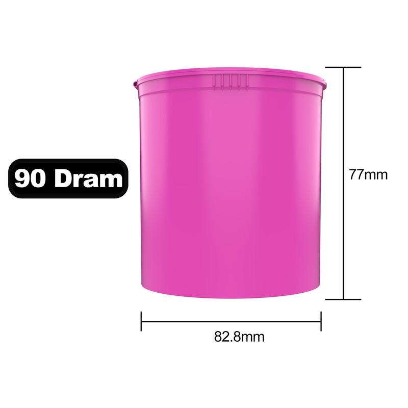90 Dram Pink Child Resistant Pop Top Containers (60 qty.)