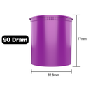 90 Dram Dragon Chewer Purple Big Pop Top diagram size template supplies 