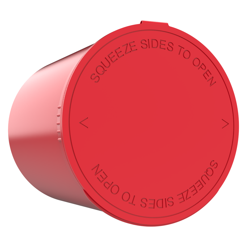 90 Dram Red Dragon Chewer opaque pop top tube no odor smell proof containers fast shipping compliance. Capacity 1 one ounce 1/2 oz CPSC ASTM compliant