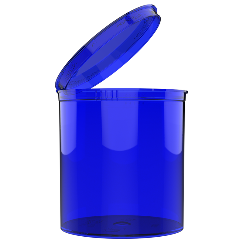 90 Dram Translucent Blue Child Resistant Pop Top Bottles (60 qty.)