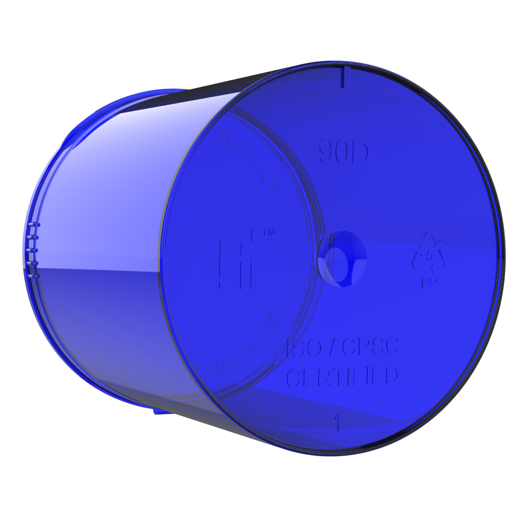 90 Dram Blue translucent transparent Dragon Chewer custom Pop Top premium wholesale cannabis cbd mushroom smell proof vials jars cans airtight USA child proof highlock HL