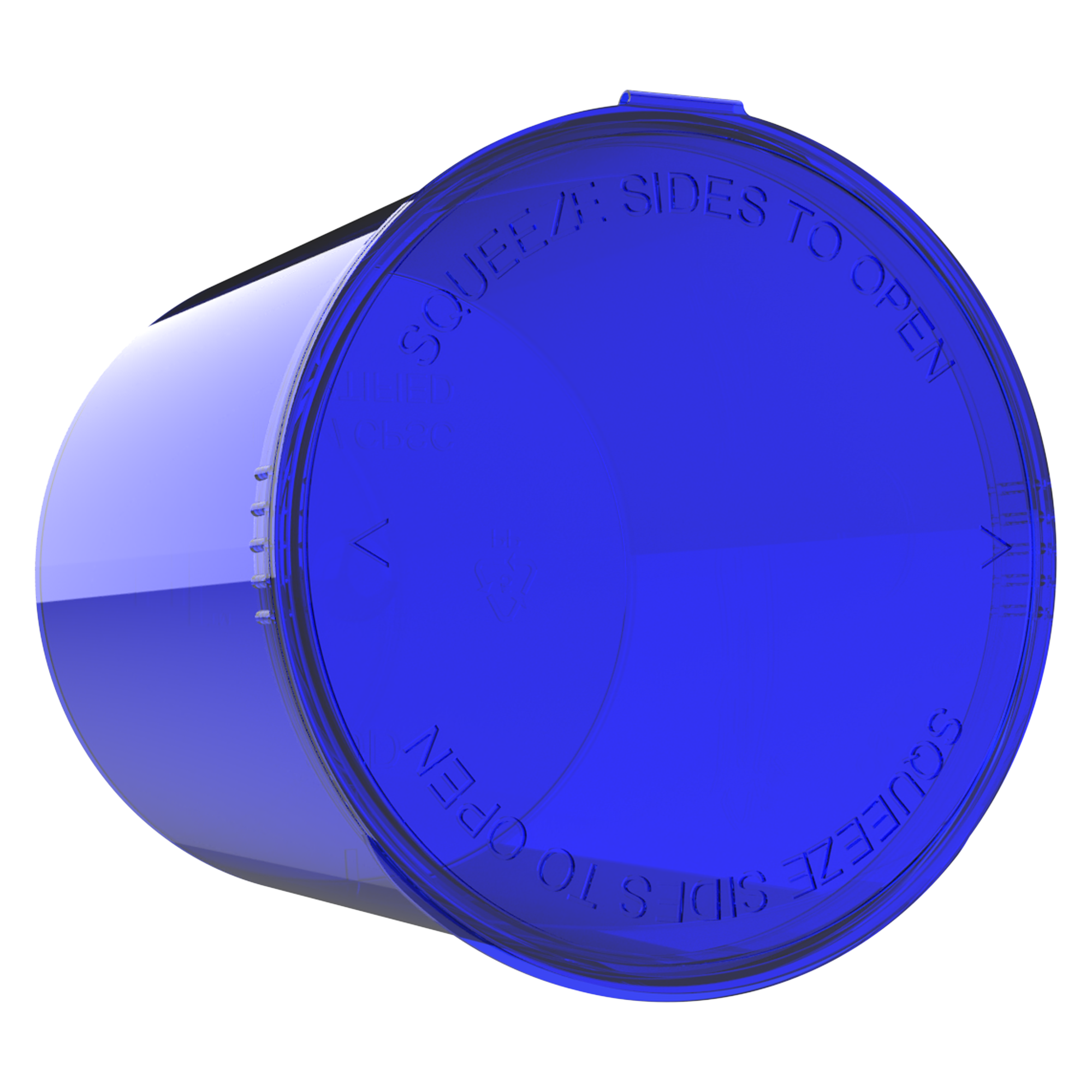 90 Dram Blue translucent transparent Dragon Chewer pop top tube no odor smell proof containers fast shipping compliance CPSC ASTM compliant 