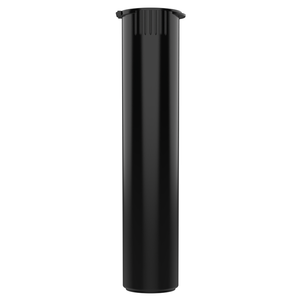95mm Child Resistant Pop Top Opaque Black Plastic Pre-Roll Tubes 1000/