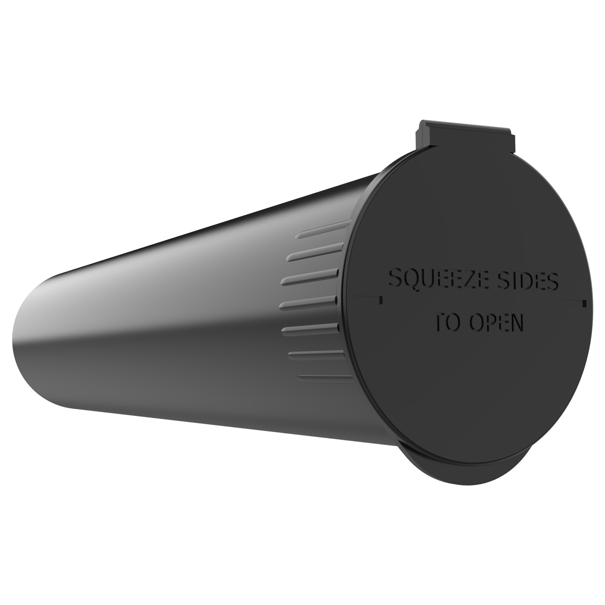 92mm Black Pop Top Pre Roll Child Resistant Tubes -  OPEN LID (675 qty.) - Dragon Chewer