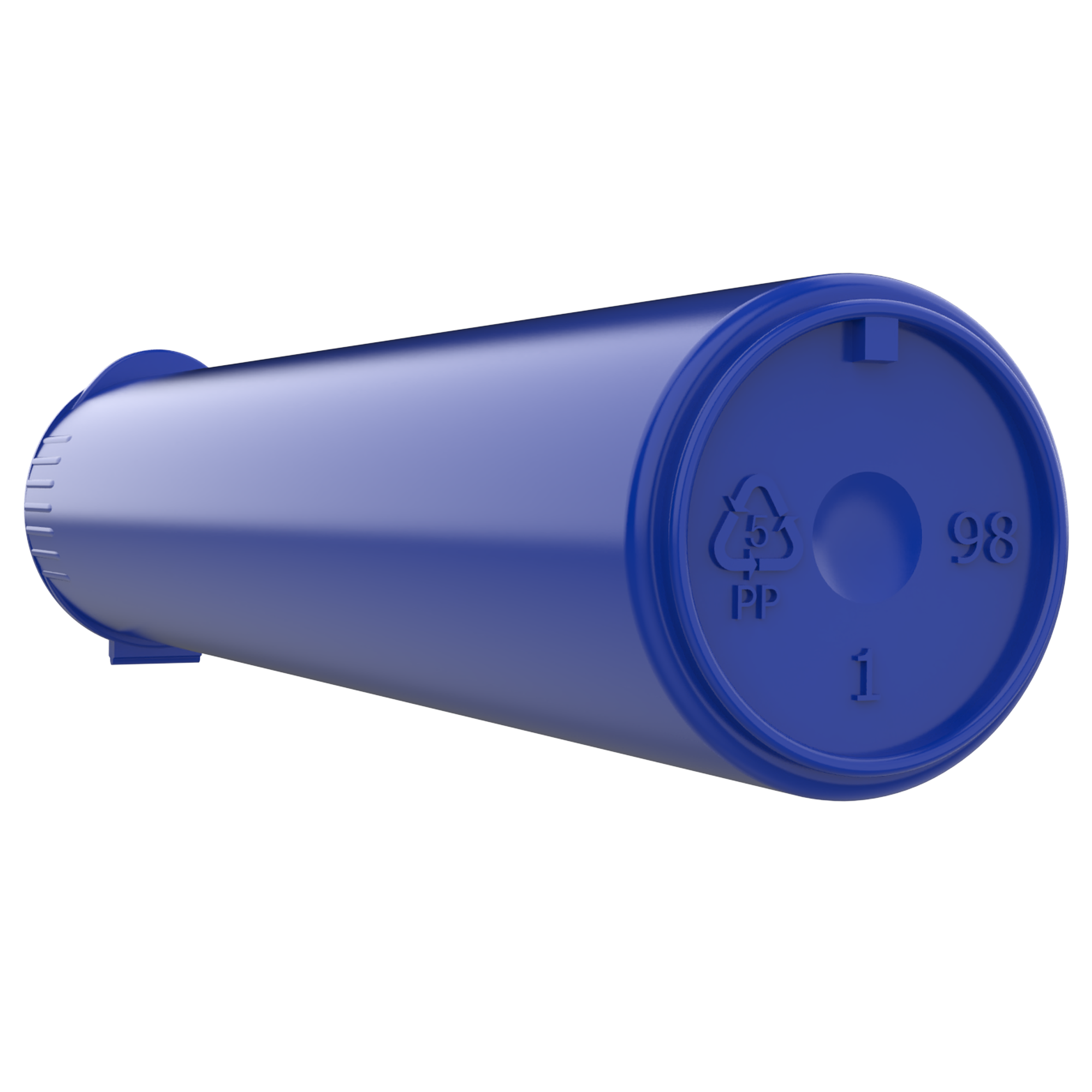 92mm Blue Pop Top Pre Roll Child Resistant Tubes - (700 qty.) - Dragon Chewer