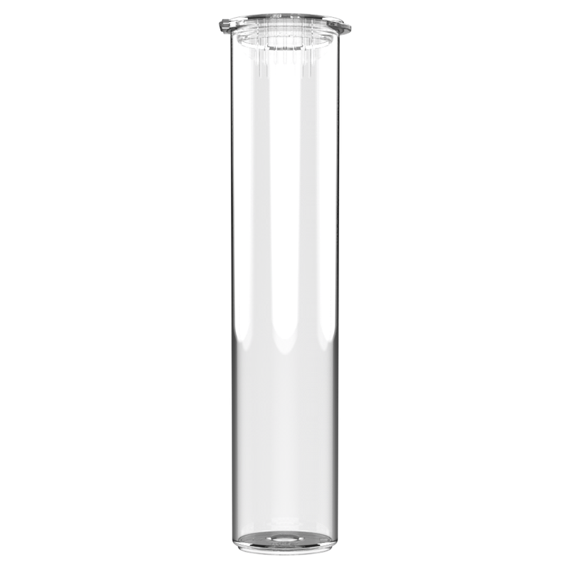 92mm Clear Pop Top Pre Roll Child Resistant Tubes - (700 qty.)