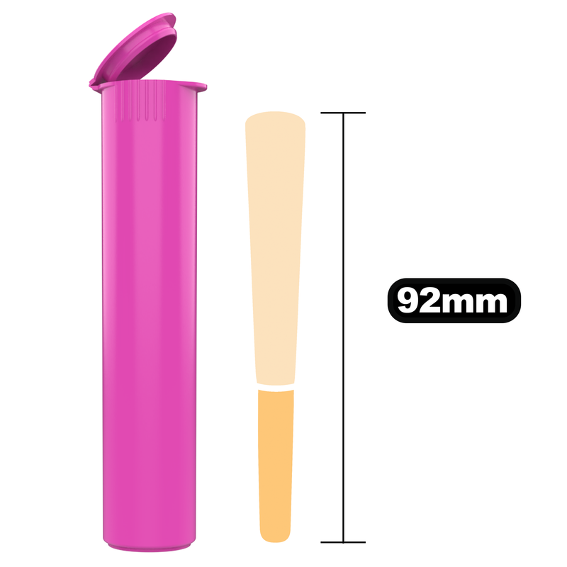 92mm Pink Pop Top Pre Roll Child Resistant Tubes - (700 qty.)