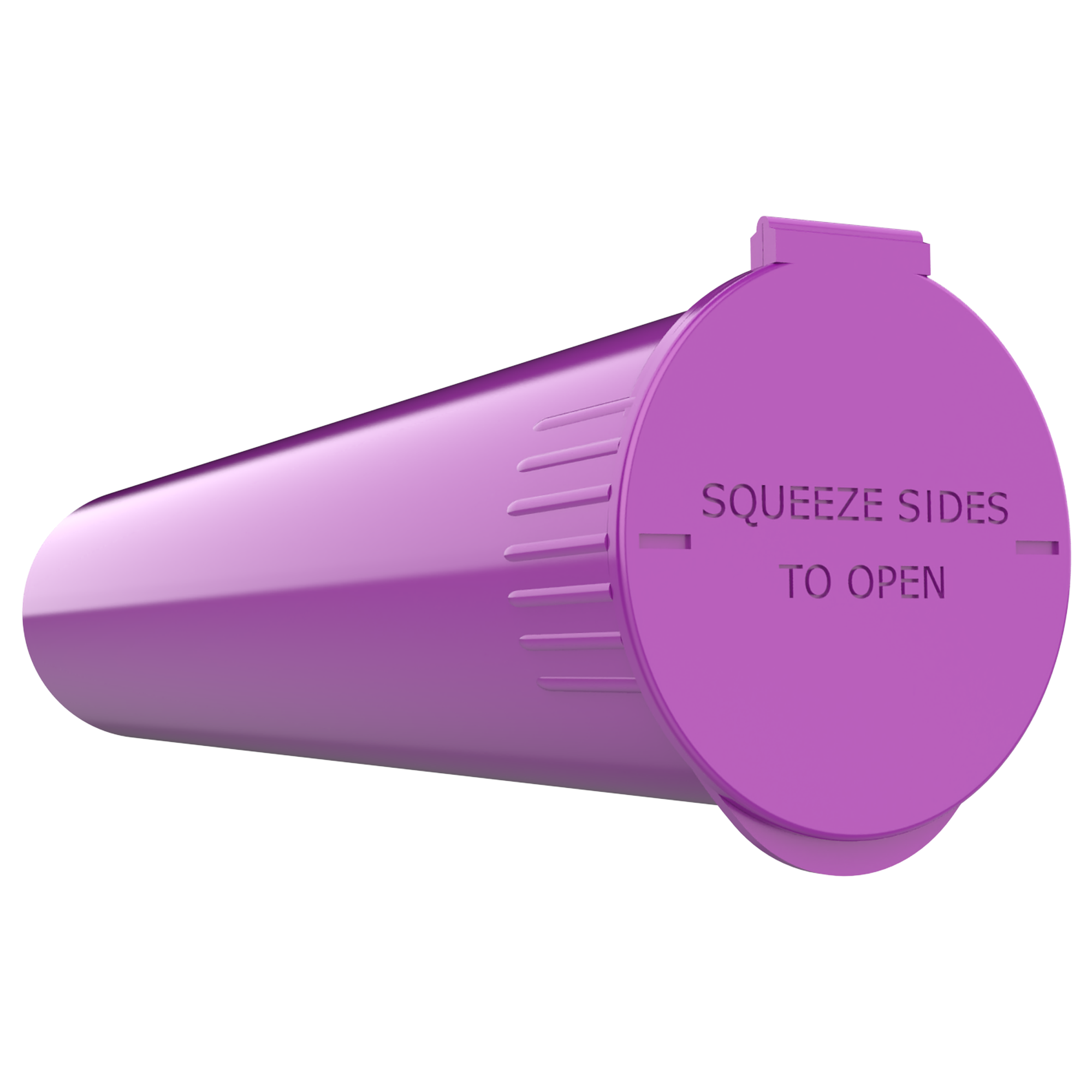 92mm Purple Pop Top Pre Roll Child Resistant Tubes - OPEN LID (675 qty.) - Dragon Chewer
