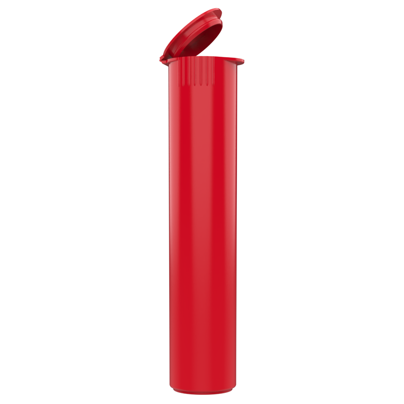 92mm Red Pop Top Pre Roll Child Resistant Tubes - (700 qty.)