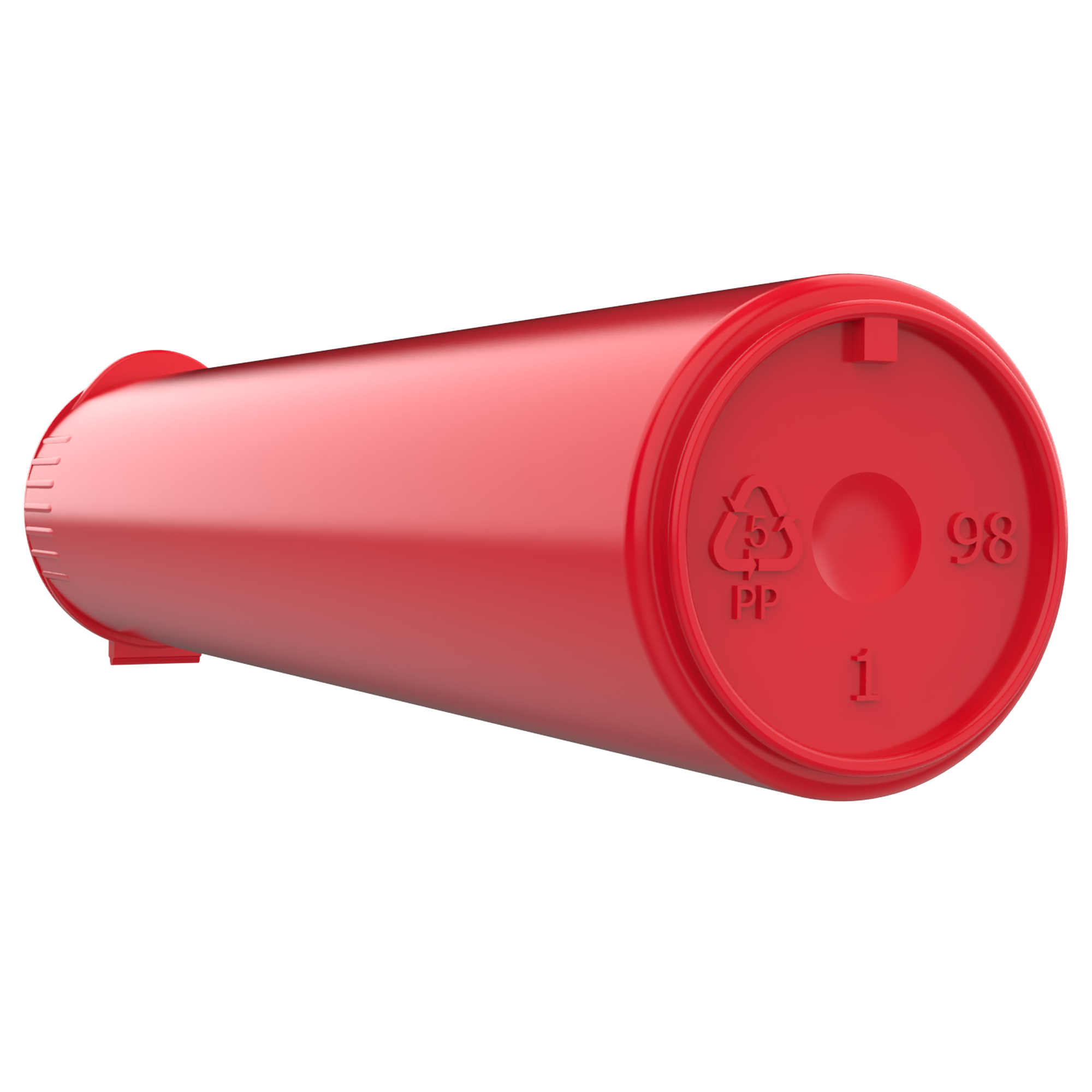 92mm Red Pop Top Pre Roll Child Resistant Tubes - (700 qty.)