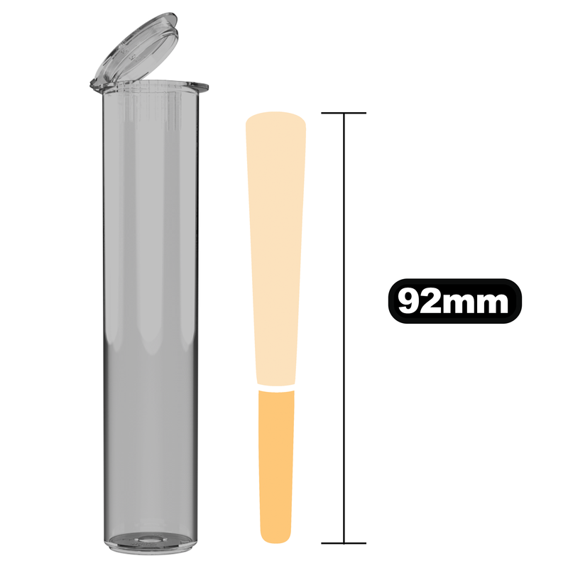 92mm Smoke Pop Top Pre Roll Child Resistant Tubes - (700 qty.)