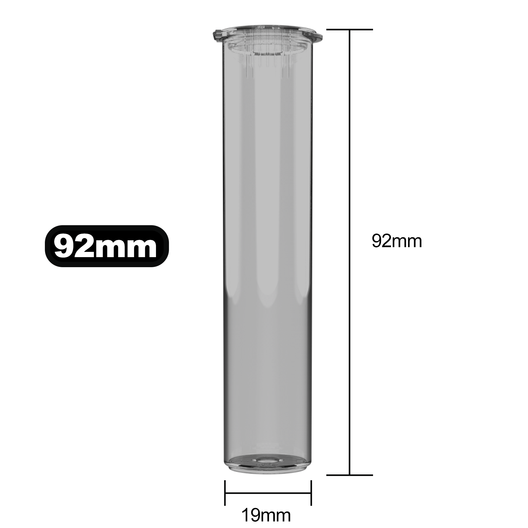 92mm Smoke Pop Top Pre Roll Child Resistant Tubes - (700 qty.) - Dragon Chewer