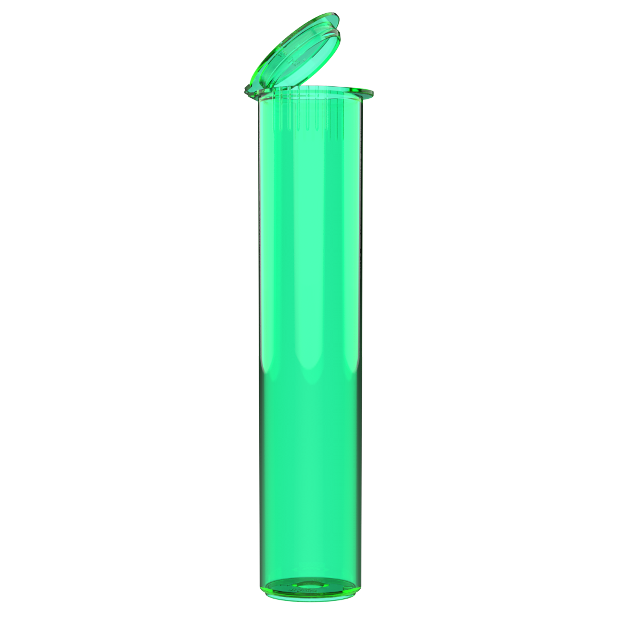 92mm Translucent Green Pop Top Pre Roll Child Resistant Tubes - (700 qty.) - Dragon Chewer