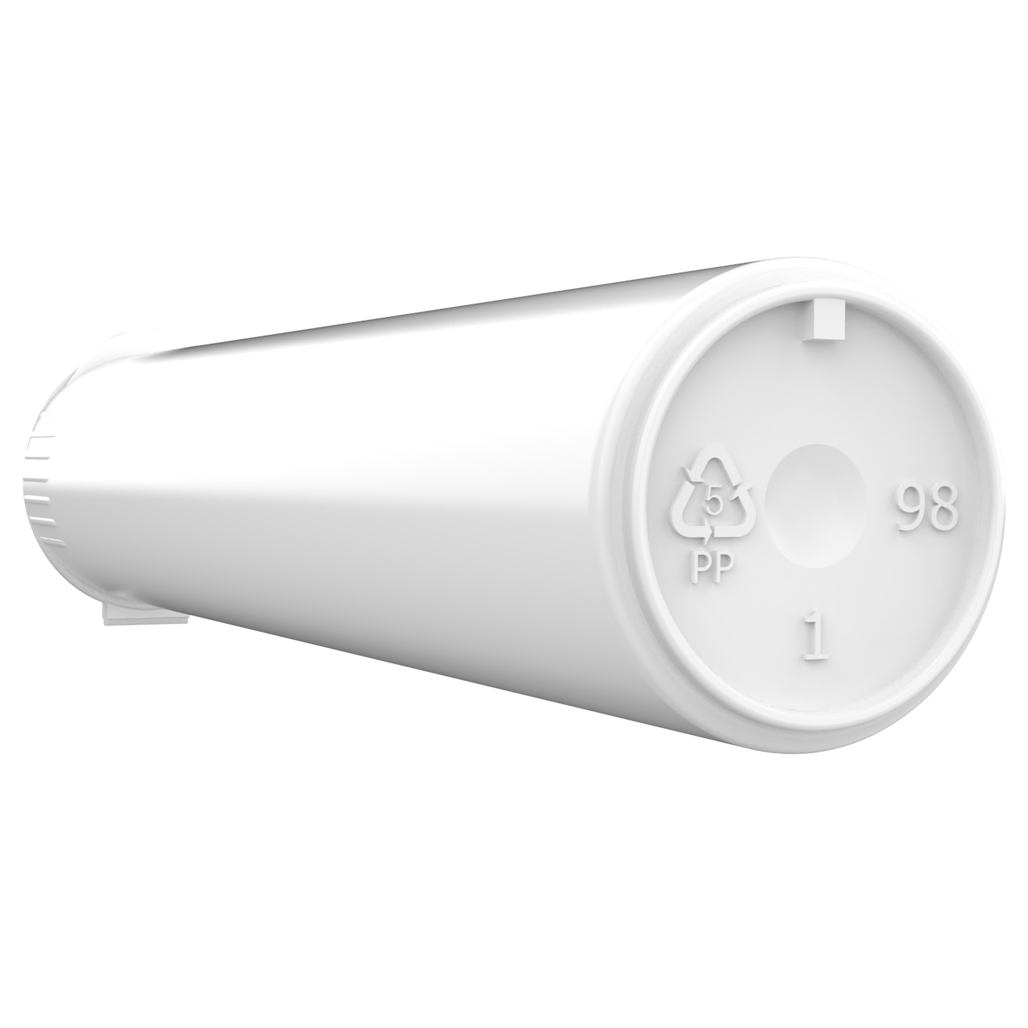 92mm White Pop Top Pre Roll Child Resistant Tubes -  OPEN LID (675 qty.) - Dragon Chewer