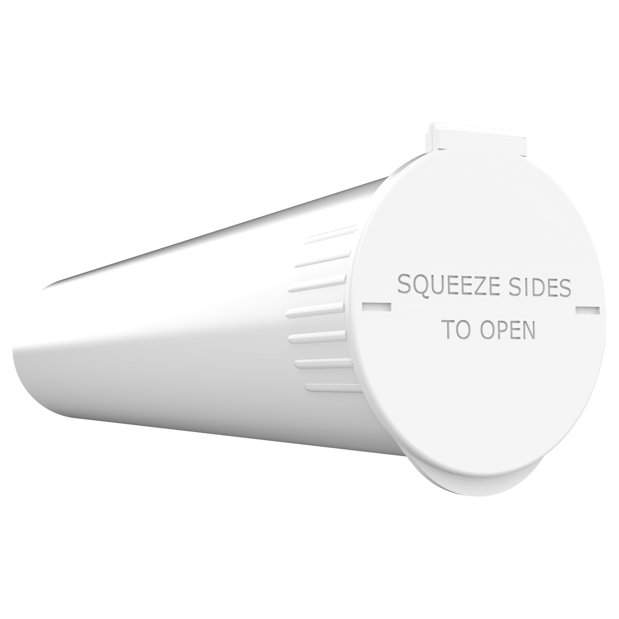 92mm White Pop Top Pre Roll Child Resistant Tubes -  OPEN LID (675 qty.) - Dragon Chewer