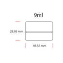 9ML Premium White Glass Concentrate Jar - White Smooth CR Cap (320 qty.) - Dragon Chewer