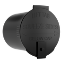 Black 6 dram latch top pop top child resistant container bottle vial 8 4 dr wholesale packaging smell proof supplies dragon chewer template die diagram size bulk 1 gram 1g CR squeeze top airtight highlock HL nearby near me vial bottle sizes cap small