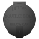 Black 6 dram latch top pop top child resistant container bottle vial 8 4 dr wholesale packaging smell proof supplies dragon chewer template die diagram size bulk 1 gram 1g CR squeeze top airtight highlock HL nearby near me vial bottle sizes cap empty BPA free pill lids small 