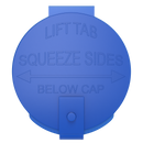 Blue 6 dram latch top pop top child resistant container bottle vial 8 4 dr wholesale packaging smell proof supplies dragon chewer template die diagram size bulk 1 gram 1g CR squeeze top airtight highlock HL nearby near me vial bottle sizes cap empty BPA free pill lids small 