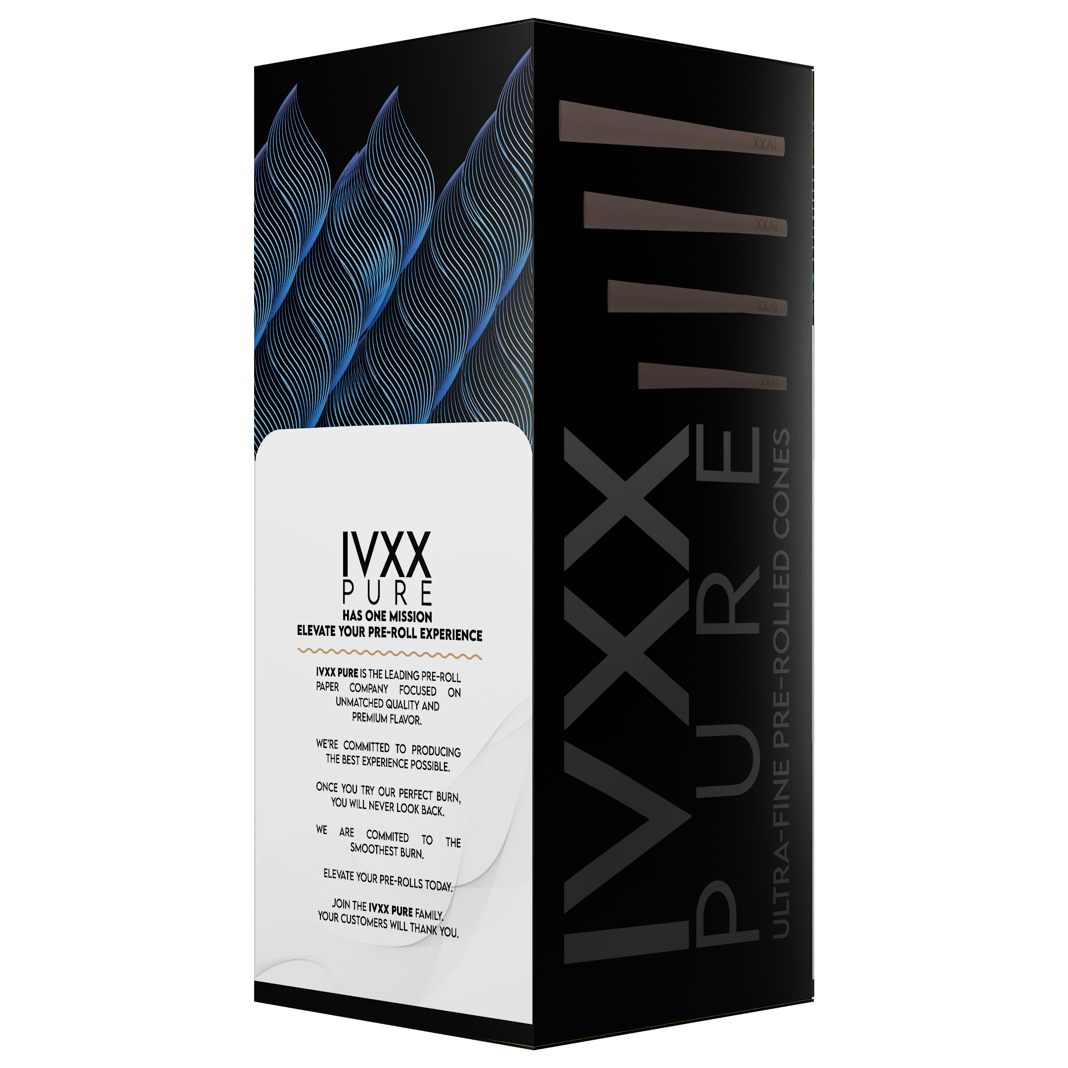 Brown 70mm IVXX bulk pre rolled cones wholesale high quality slow burning tested certified raw papers rolling hand crafted pre-rolled premium best nearby near me dragon chewer 1 gram smooth free shipping dog walker cheap natural