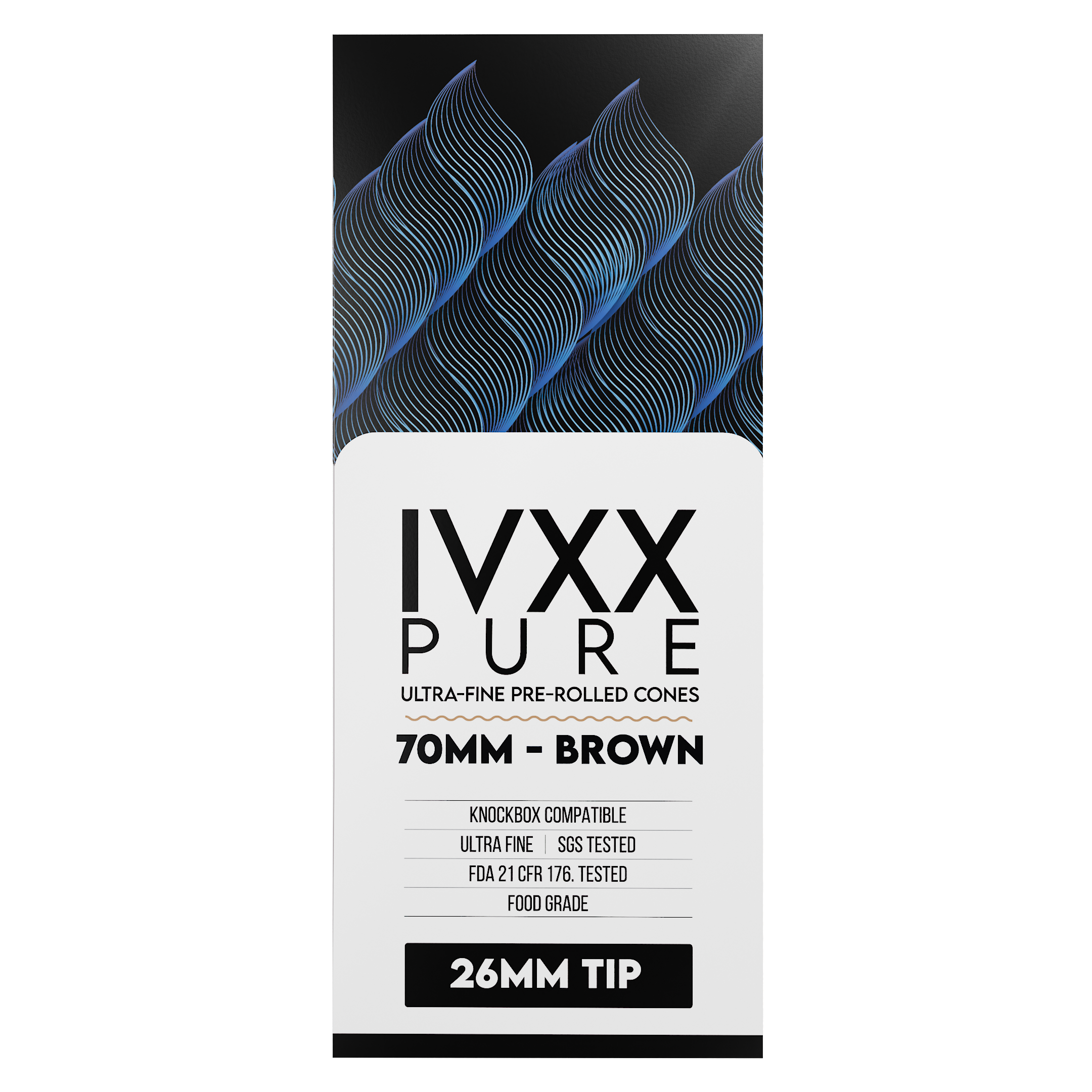 Brown 70mm IVXX bulk pre rolled cones wholesale high quality slow burning tested certified raw papers rolling hand crafted pre-rolled premium best nearby near me dragon chewer 1 gram smooth free shipping dog walker joints unbleached natural