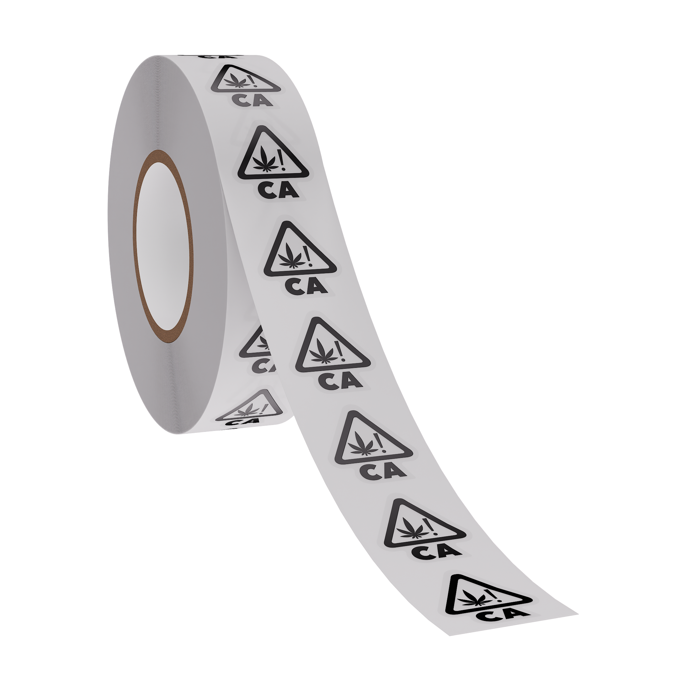 California Die Cut Clear Universal THC ! Marijuana Symbol Labels (1,000 qty.)