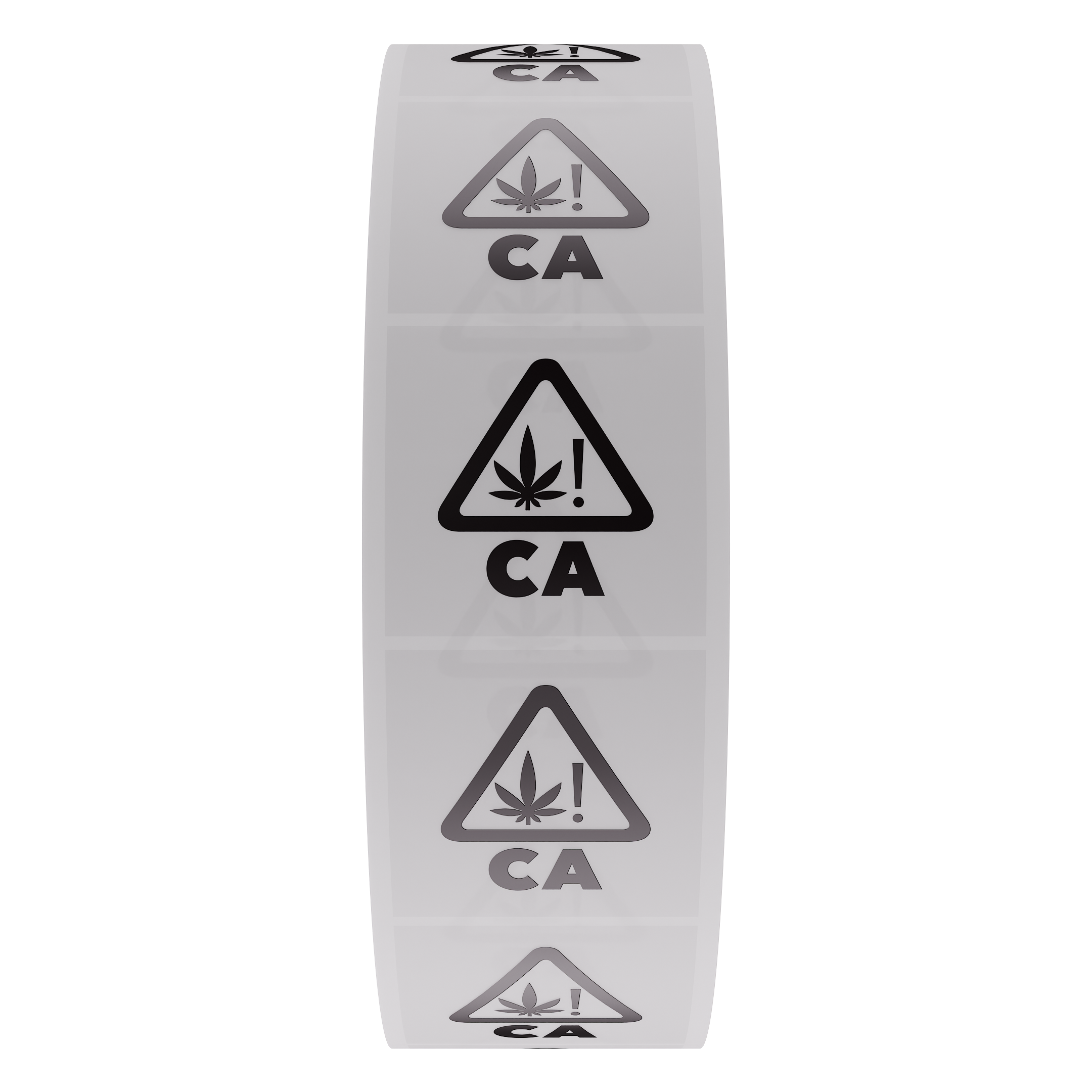 California Clear Universal THC ! Marijuana Symbol Cartridge Labels (1,000 qty.)