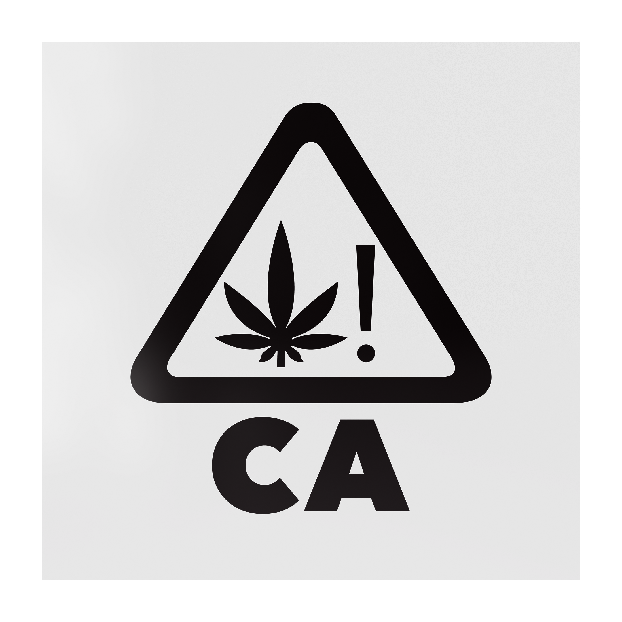 California Clear Universal THC ! Marijuana Symbol Cartridge Labels (1,000 qty.)