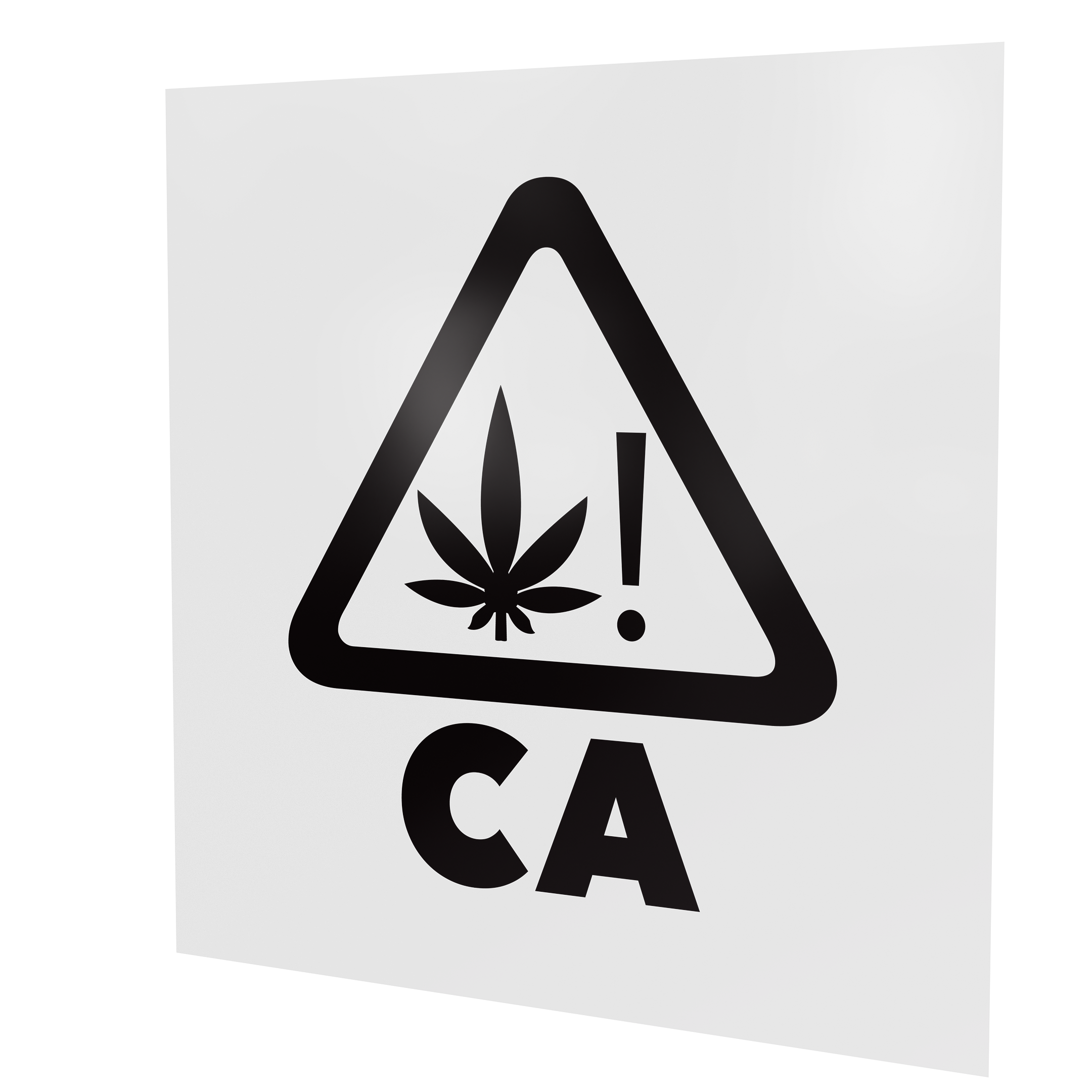 California Clear Universal THC ! Marijuana Symbol Cartridge Labels (1,000 qty.)