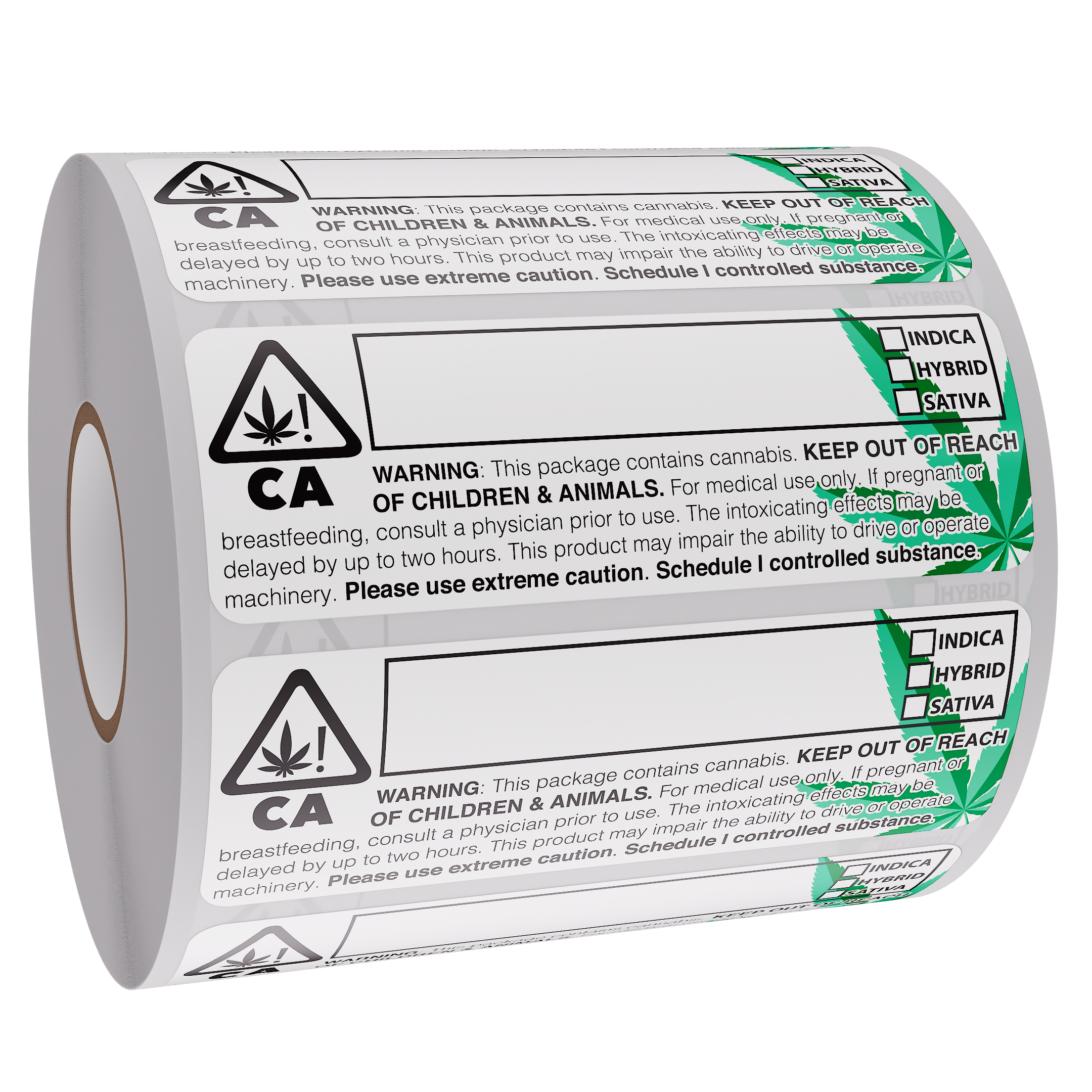 California V2 Universal Symbol Rx Compliant Marijuana Strain Labels (1,000 qty.)