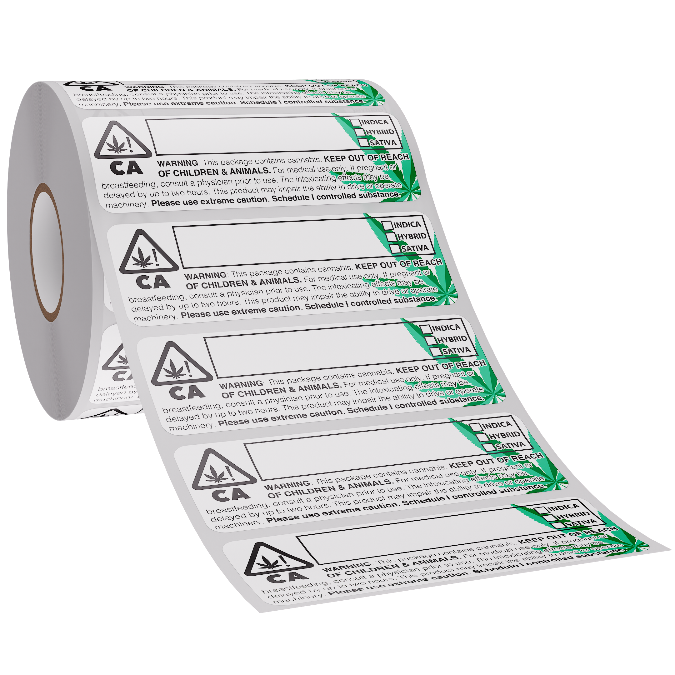 California V2 Universal Symbol Rx Compliant Marijuana Strain Labels (1,000 qty.)