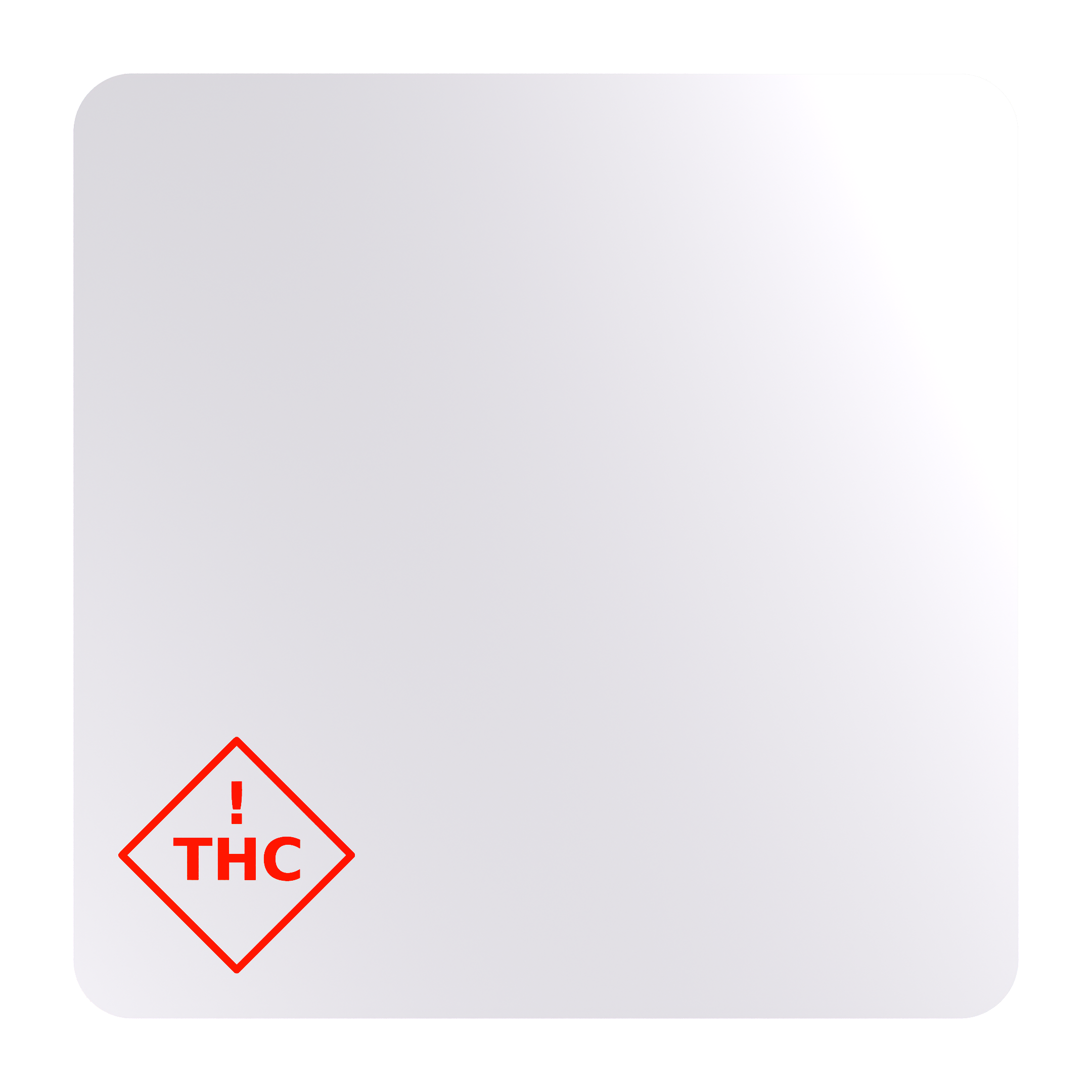 2" x 2" Colorado & Florida Thermal Recreational THC Universal Symbol Labels - BioTrack / Greenbits Portrait (750 qty.)
