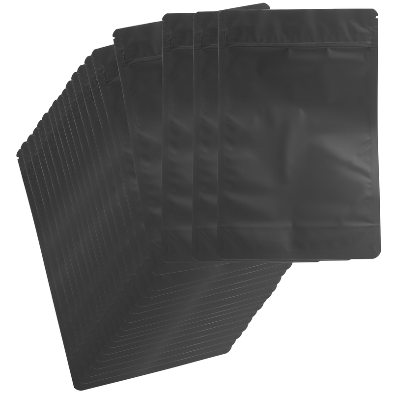 1 Ounce CR Exit Bags Matte Black / Matte Black - Tear Notch Mylar Bags - Child Resistant - (50 qty.)