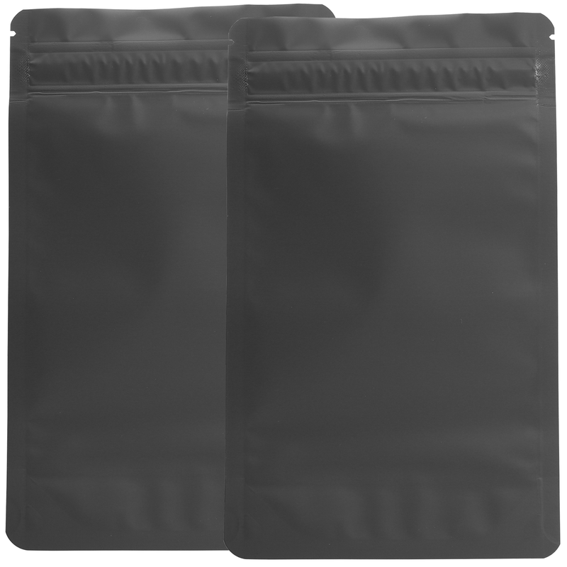 1/2 Ounce CR Exit Bags Matte Black / Matte Black - Tear Notch Mylar Bags - Child Resistant - (50 qty.)