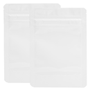 1/8th Ounce 3.5g CR Exit Bags Gloss White Opaque Mylar Bags - Mylar Bags - Child Resistant - (1,000 qty.) - Dragon Chewer