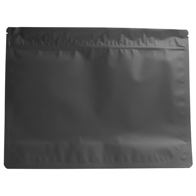 Large 12 x 9 CR Exit Bags Matte Black Opaque Mylar Bags - Child Resistant - (50 qty.)