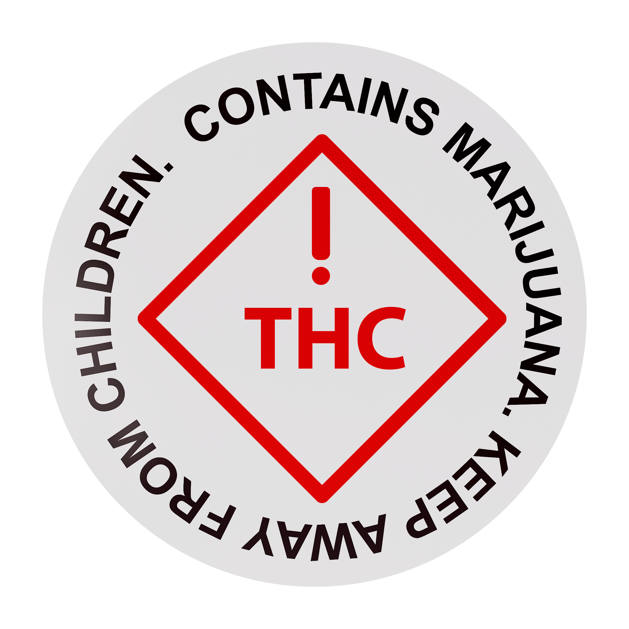 Colorado & Florida 1" Circle Recreational THC Universal Marijuana Symbol (1,000 qty.)