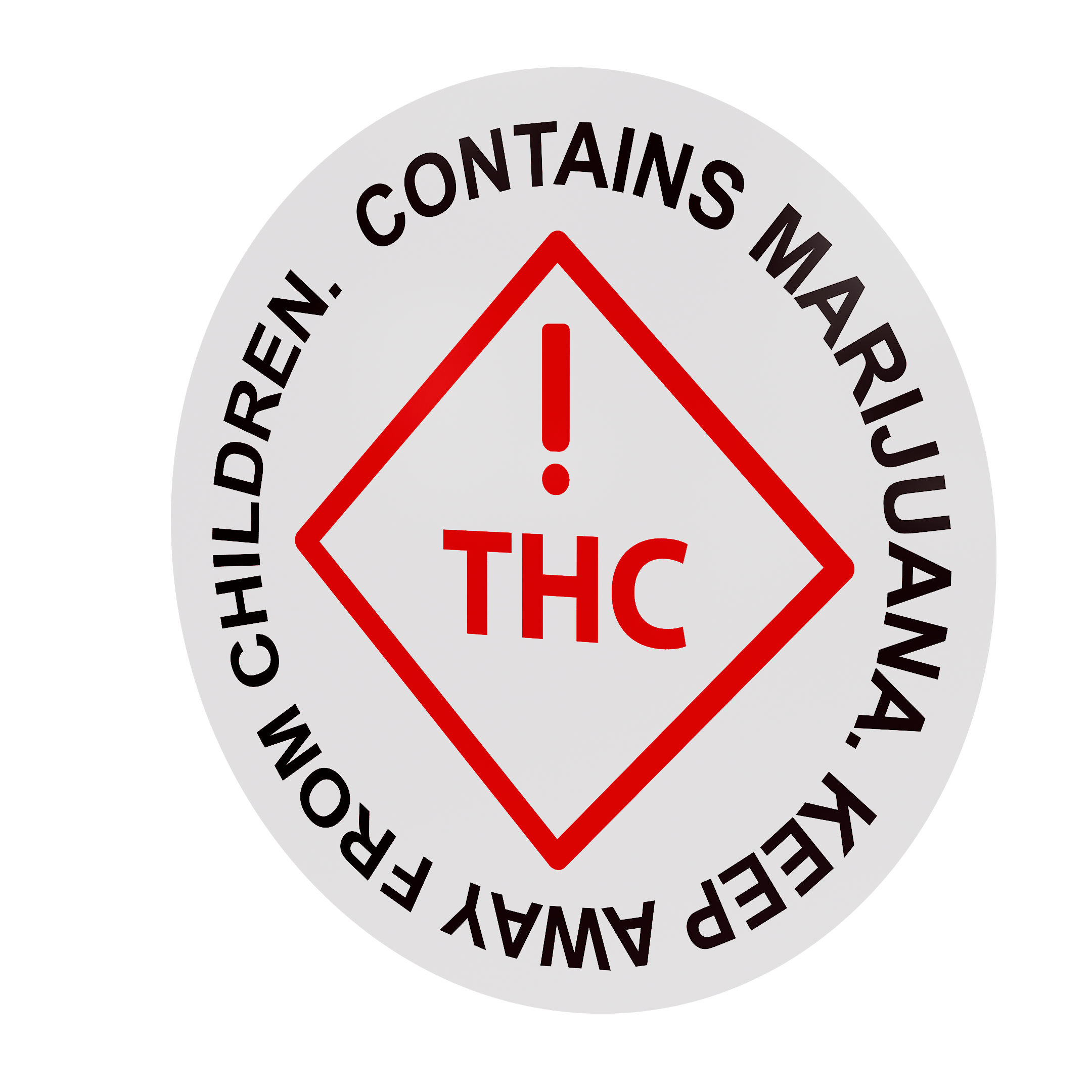 Colorado & Florida 1" Circle Recreational THC Universal Marijuana Symbol (1,000 qty.)