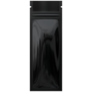 Gloss Black Opaque Dragon Chewer syringe king size pre roll top zipper smell proof mylar bags by HIGHLOCK. Best thick wholesale bulk dispensary custom child resistant packaging 420 barrier bags tamper evident resealable large food storage baggies 2.16 x 6 vape cartridge pen